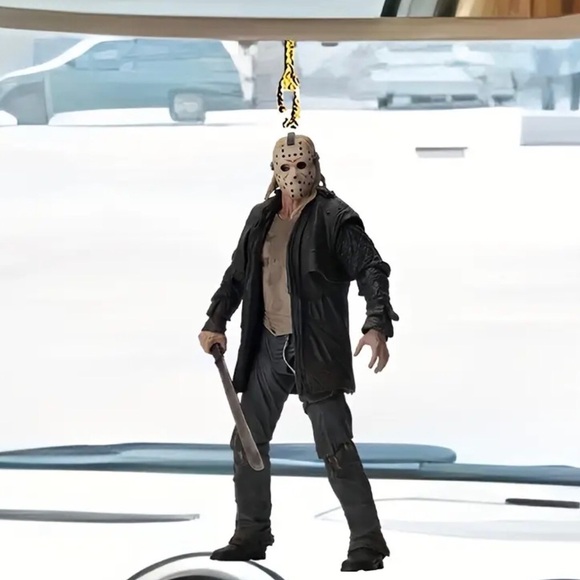 Killer Jason Horror Movie Car Hanging Pendant Ornament Bag Keychain Charm - Picture 2 of 12